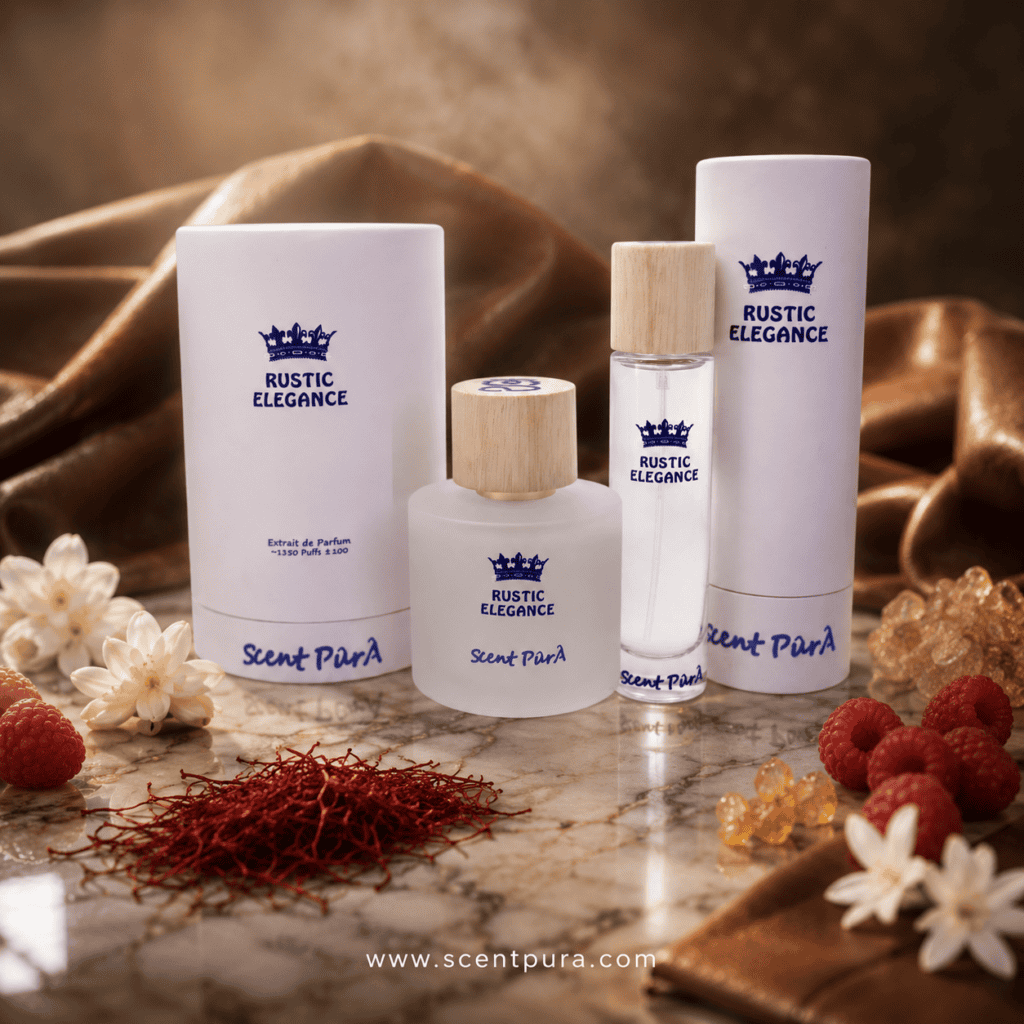 Rustic Elegance extrait de parfum — leather amber fragrance by Scent PûrÂ